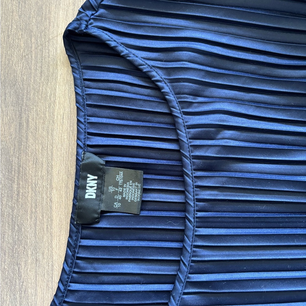 DKNY Navy Pleated Dress